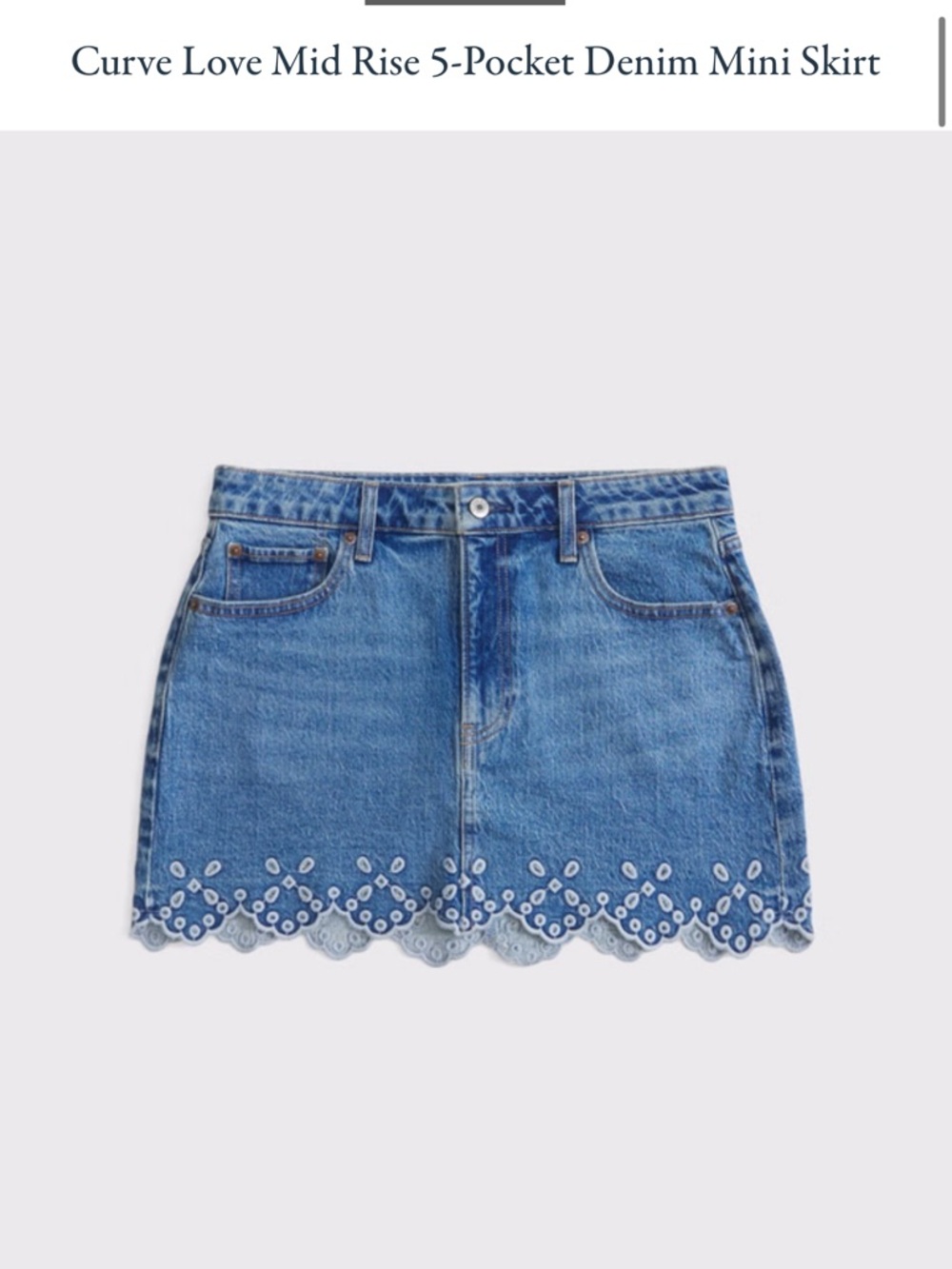 NWT Abercrombie Denim Skirt Curve Love 12/31